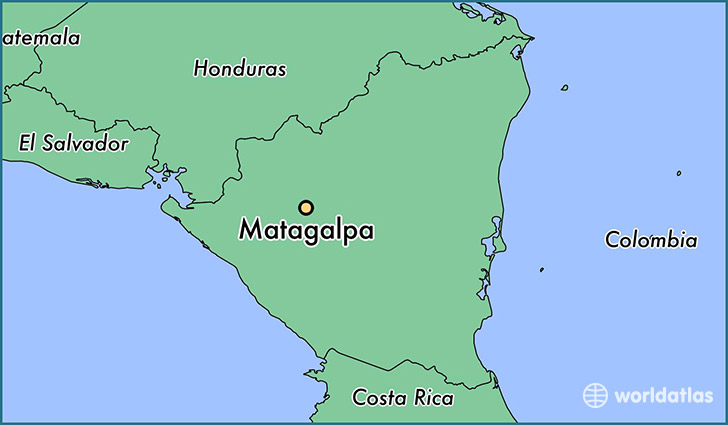 map showing the location of Matagalpa