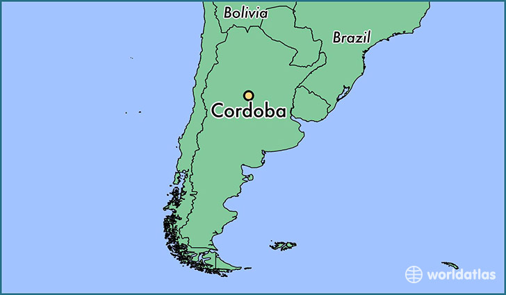 map showing the location of Cordoba