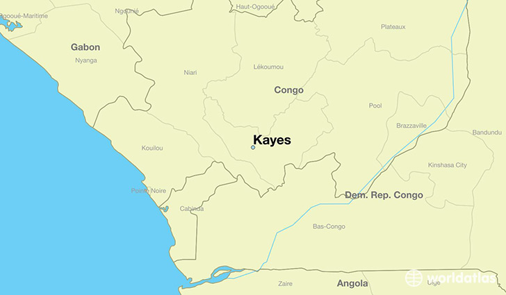 map showing the location of Kayes