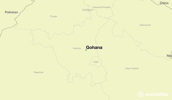 map showing the location of Gohana