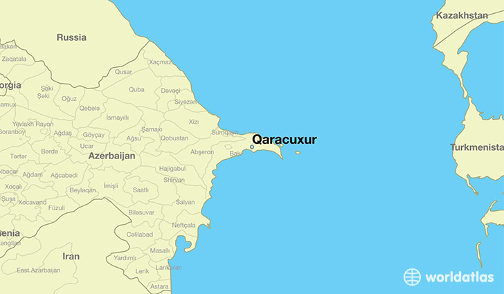 map showing the location of Qaracuxur