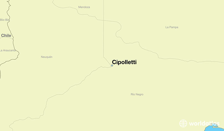 map showing the location of Cipolletti