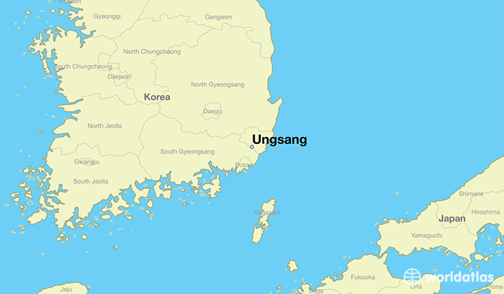 map showing the location of Ungsang