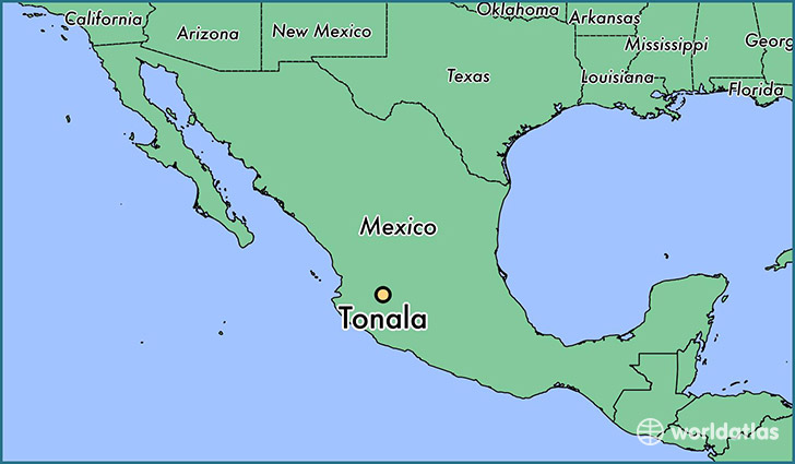 map showing the location of Tonala
