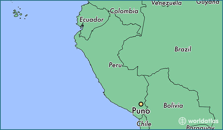 map showing the location of Puno