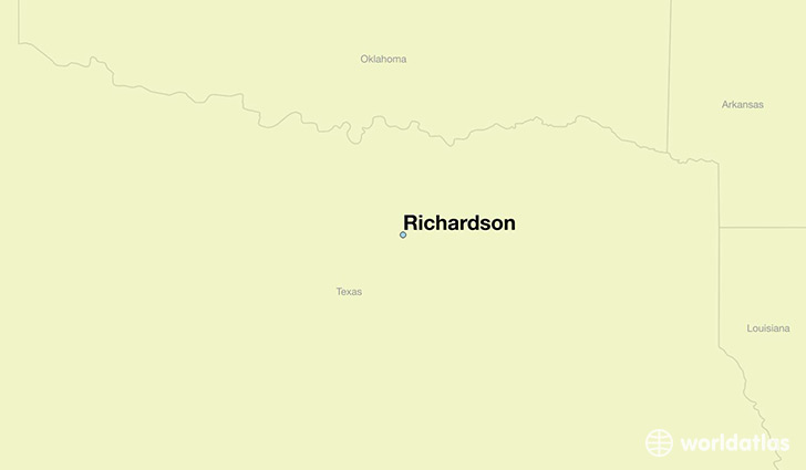 map showing the location of Richardson