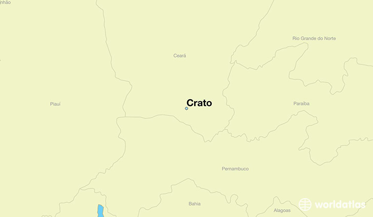 map showing the location of Crato