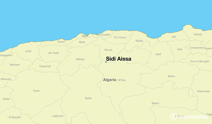 map showing the location of Sidi Aissa