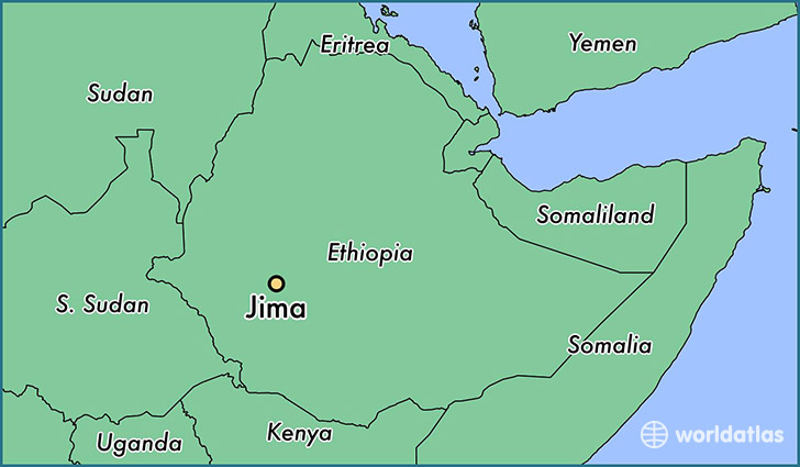 map showing the location of Jima