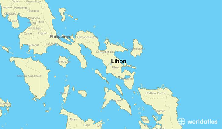 map showing the location of Libon