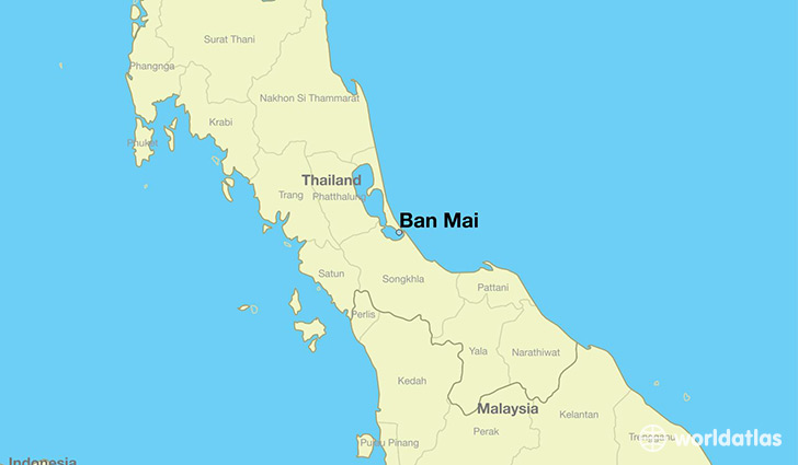 map showing the location of Ban Mai