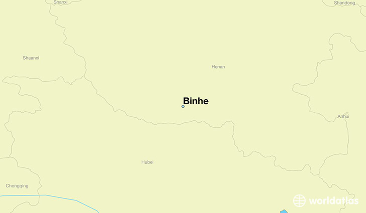 map showing the location of Binhe