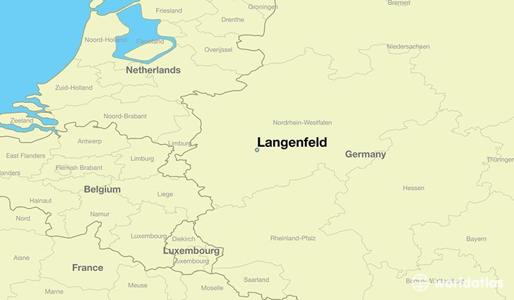 map showing the location of Langenfeld