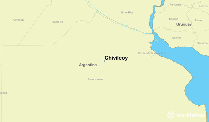 map showing the location of Chivilcoy