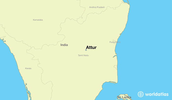 map showing the location of Attur