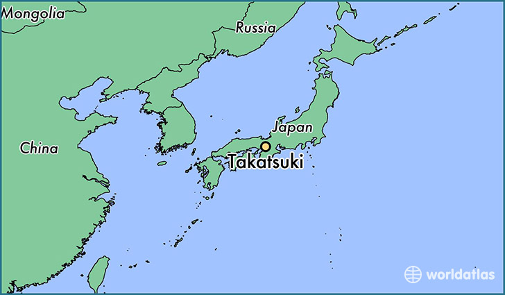 map showing the location of Takatsuki