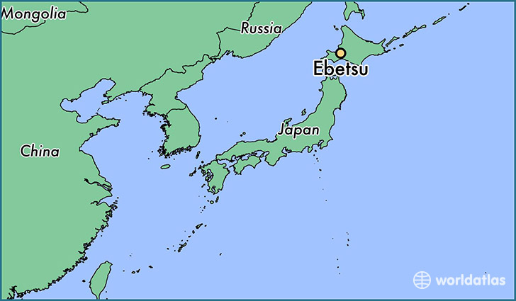 map showing the location of Ebetsu