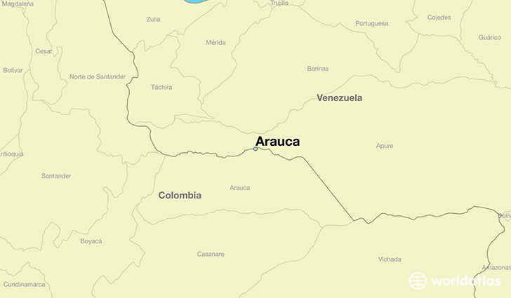 map showing the location of Arauca