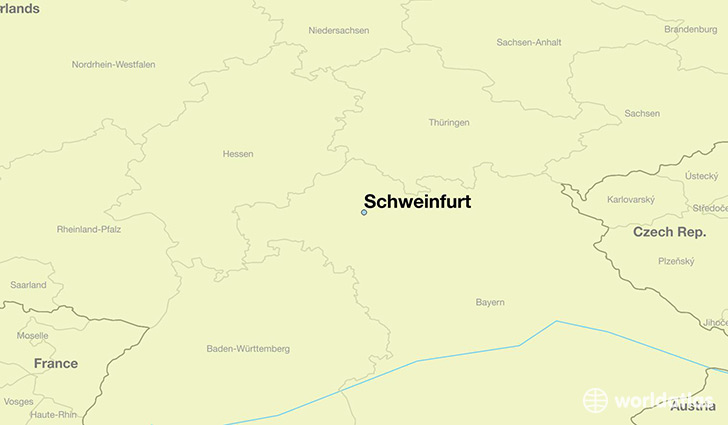 map showing the location of Schweinfurt