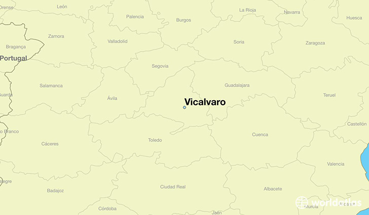 map showing the location of Vicalvaro