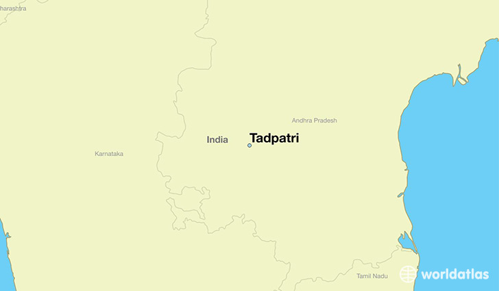 map showing the location of Tadpatri