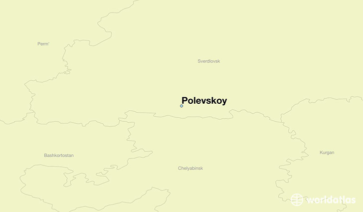map showing the location of Polevskoy