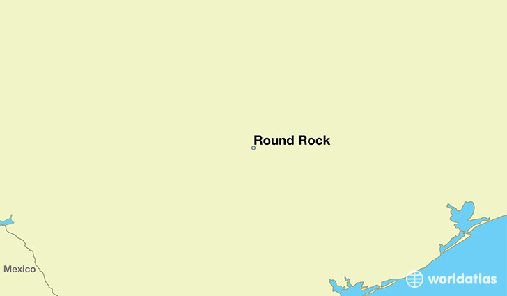 map showing the location of Round Rock