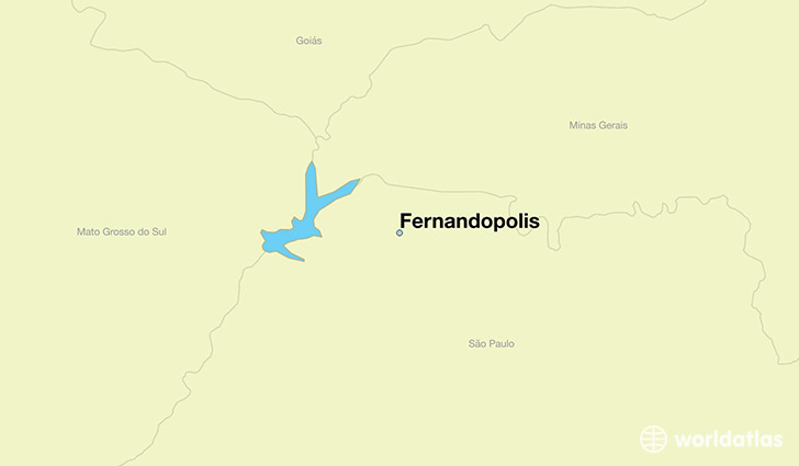 map showing the location of Fernandopolis