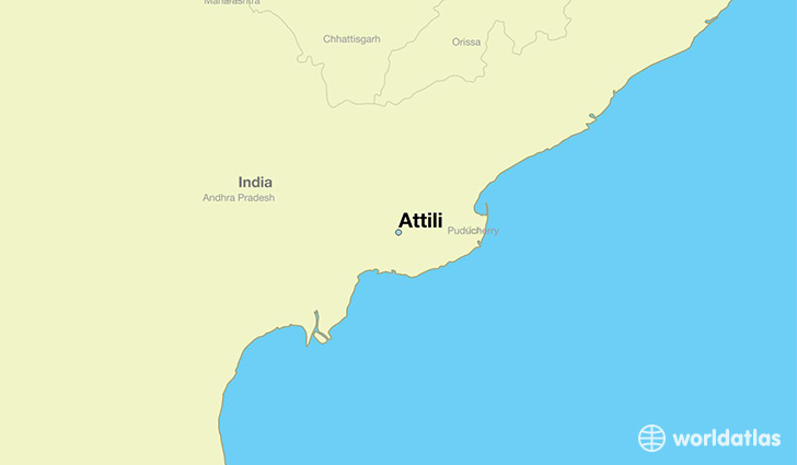 map showing the location of Attili