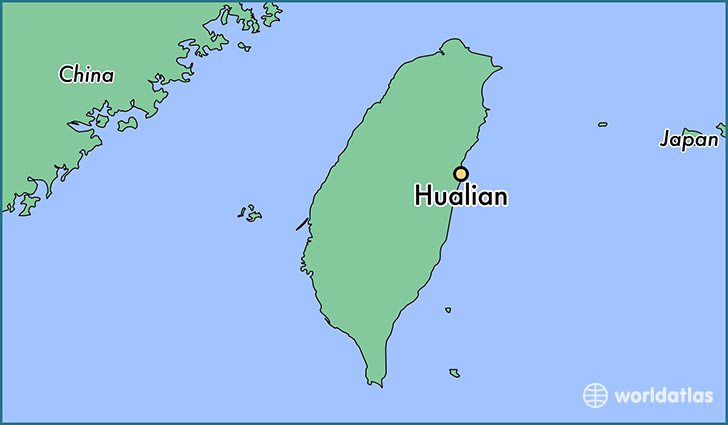 map showing the location of Hualian