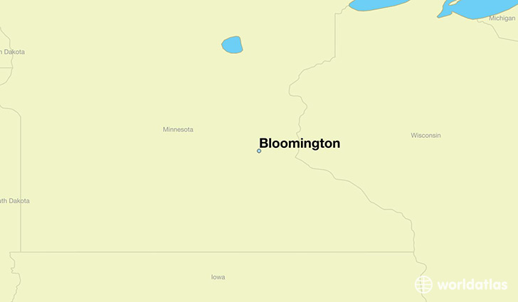map showing the location of Bloomington