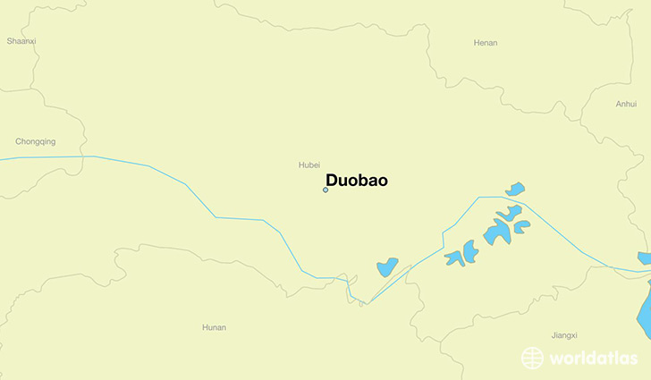 map showing the location of Duobao