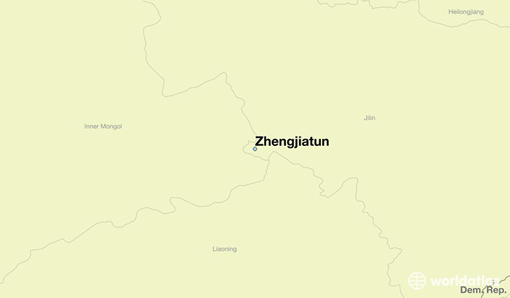 map showing the location of Zhengjiatun