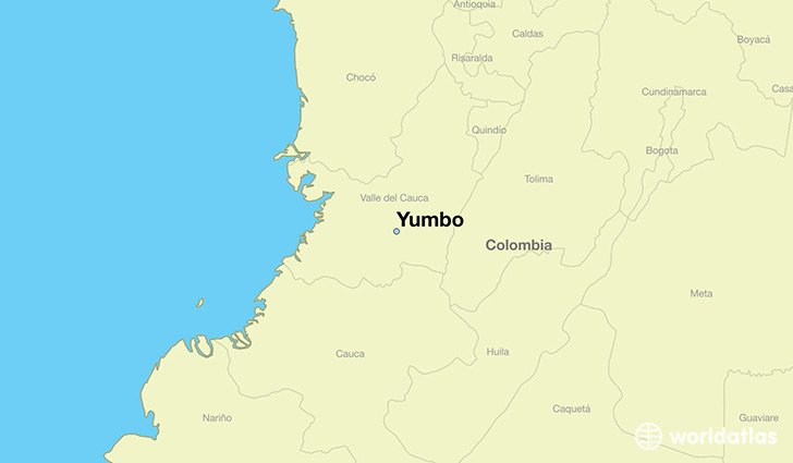 map showing the location of Yumbo