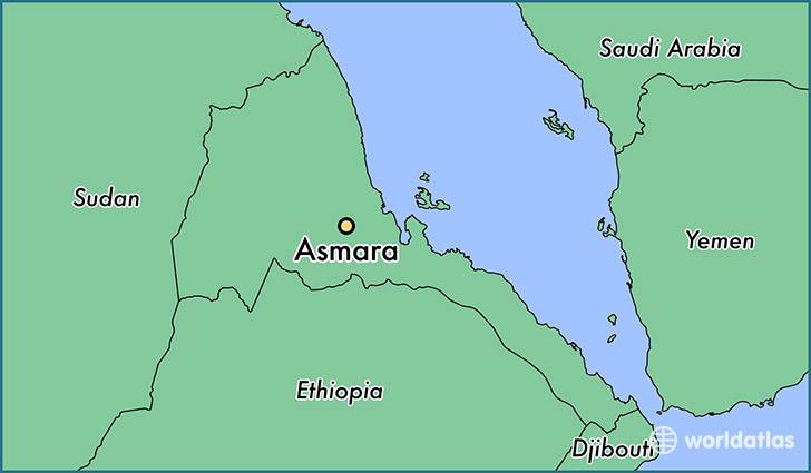 Where is Asmara  Eritrea  Asmara  Maekel Region Map  