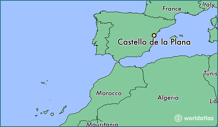 map showing the location of Castello de la Plana