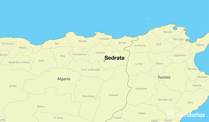 map showing the location of Sedrata