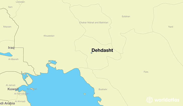 map showing the location of Dehdasht