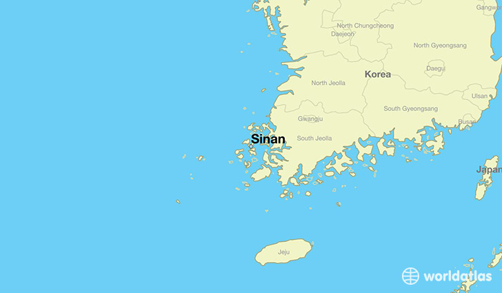 map showing the location of Sinan