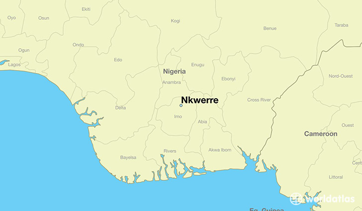 map showing the location of Nkwerre