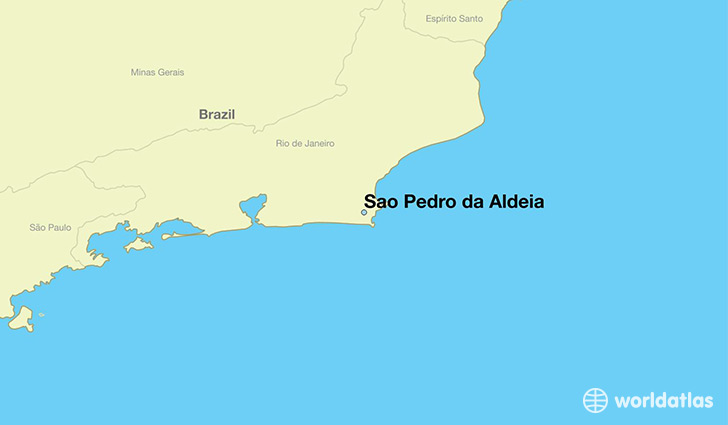 map showing the location of Sao Pedro da Aldeia