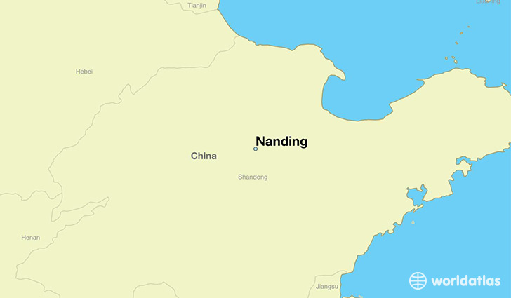 map showing the location of Nanding
