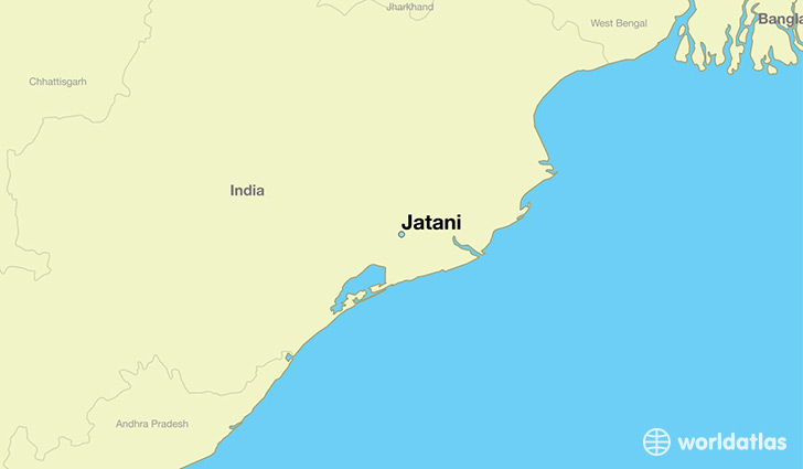 map showing the location of Jatani