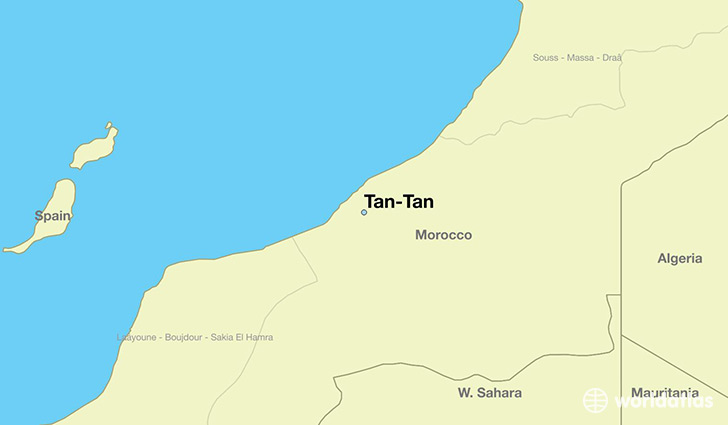 map showing the location of Tan-Tan