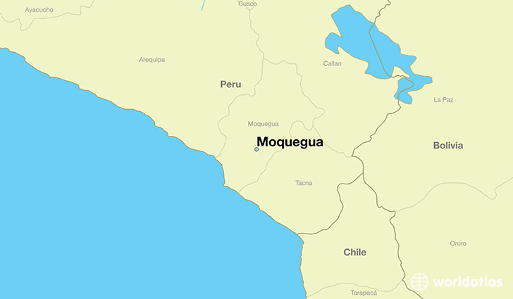 map showing the location of Moquegua