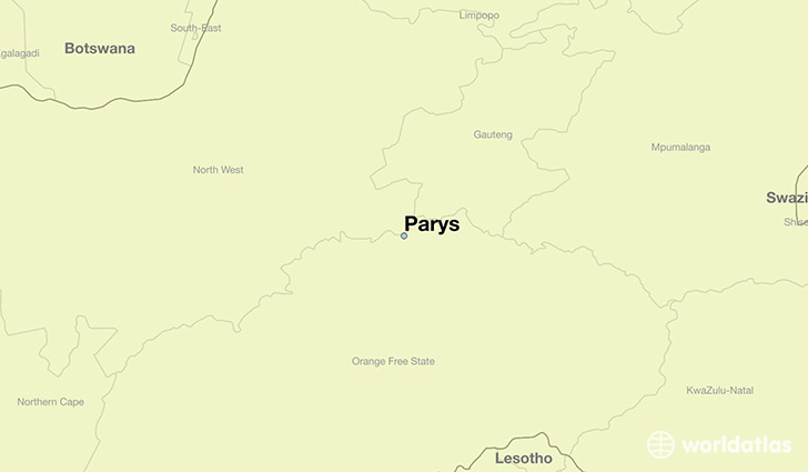 map showing the location of Parys