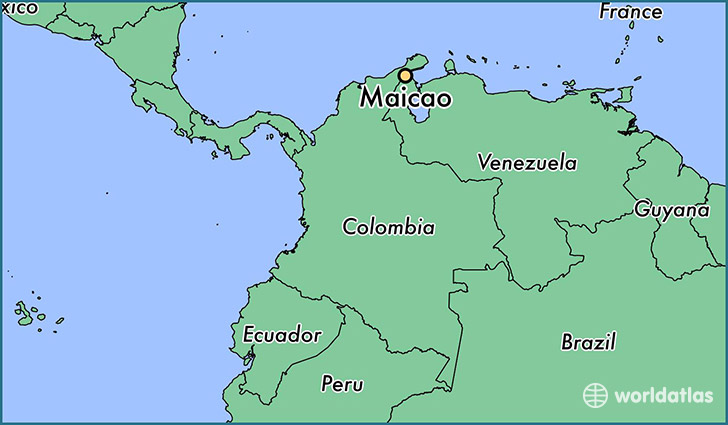 map showing the location of Maicao