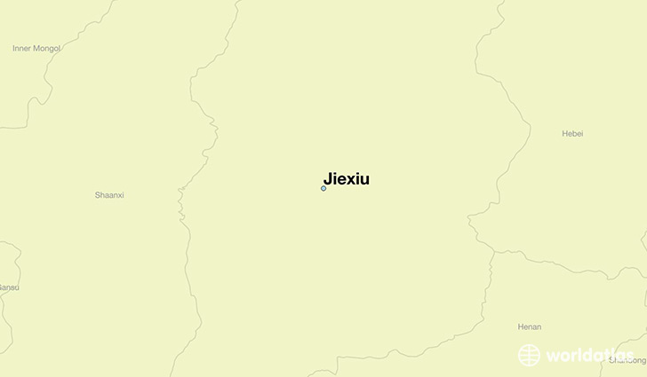 map showing the location of Jiexiu