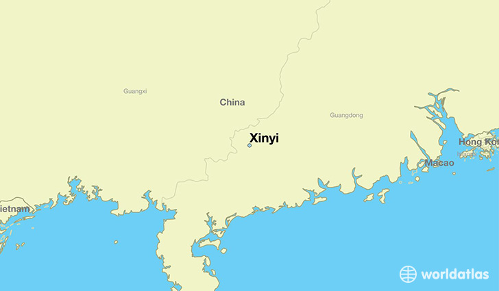 map showing the location of Xinyi