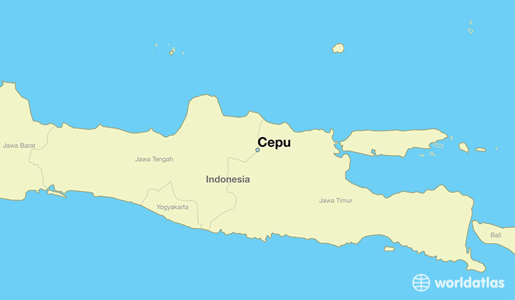 map showing the location of Cepu